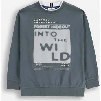 Chlapecké tričko Dětské tričko šedé chlapecké s dlouhým rukávem vel. 146 Coccodrillo ZC5