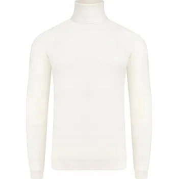 Pánský svetr Klasický pánský hladký rolák v bílé barvě Pako Lorente vel 3XL