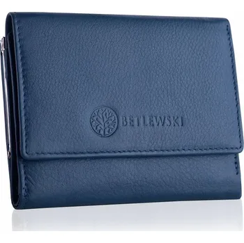 Peněženka Betlewski dámská peněženka z pravé kůže – modrá