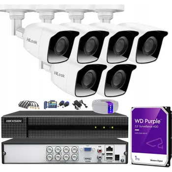 Bezpečnostní kamera Sada pro monitorování HiLook 6X TVICAM-B5M + DVR + HDD