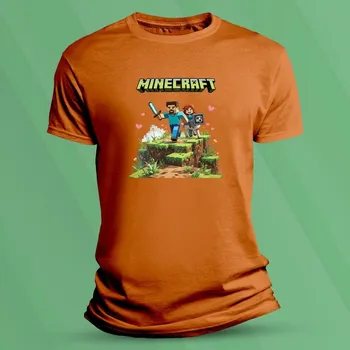 Chlapecké tričko Tričko pro děti Minecraft 5 velikost 128 (7-8 let) Oranžová