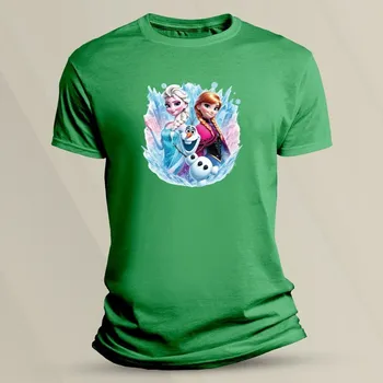 Chlapecké oblečení Dětské bavlněné tričko Ledové Království Olaf velikost 152 (12-13 let) Zelená