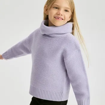 Dívčí svetr Reserved - Svetr s rolákem - levandulová - 805FH-04X - 805FH-04X-158