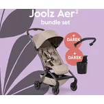 Kočárek JOOLZ Aer2 Bundle set sandy taupe + přední madlo + držák nápojů