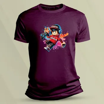 Chlapecké oblečení Bavlněné dětské tričko Roblox červený velikost 116 (5-6 let) Vínová