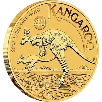 Perth Mint - Australian Kangaroo (Klokan rudý) 1/2 Oz 2026 (40. výročí)