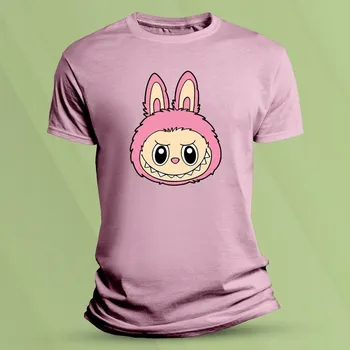 Dětské tričko s potiskem Labubu zubatý Růžová velikost 152 (12-13 let)