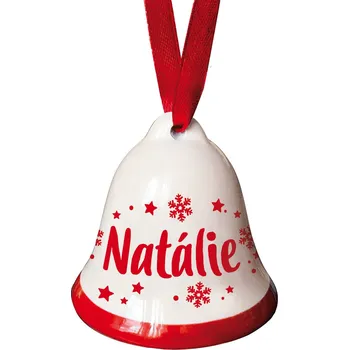 Bytová dekorace Nekupto Vánoční zvonek se jménem - Natálie