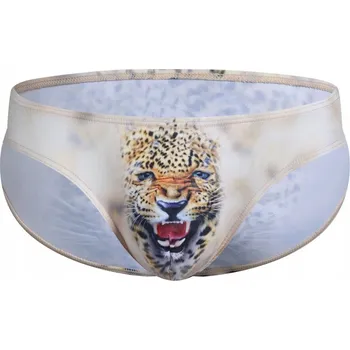 Dámské spodní prádlo Pánské kalhotky s leopardím s potiskem - M