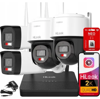 IP kamera Monitorovací sada HiLook WIFIKIT-B4-4CH + WIFICAM-PT4 + 256 GB