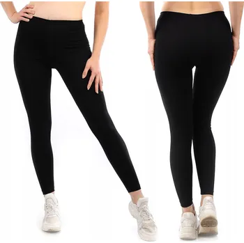 Dámské legíny Dámské dlouhé legíny Legíny LAEMI 461 Černé 5XL