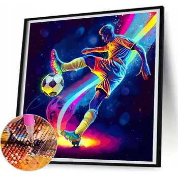Obraz Fotbalista Sport Fotbal Diamantová Výšivka Mozaika Sada 5D Malování