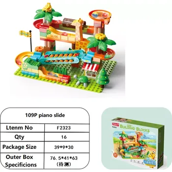 ostatní stavebnice Feelo Konstrukční kuličková dráha Safari 109 ks