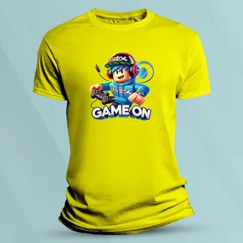 Chlapecké oblečení Dětské tričko s potiskem Roblox Game On Žlutá velikost 140 (9-11 let)