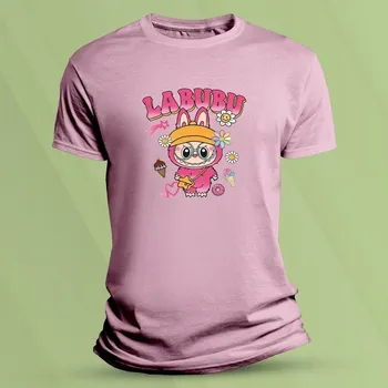 Dětské bavlněné tričko Labubu Růžový Růžová velikost 116 (5-6 let)