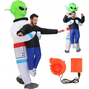 Karnevalový kostým NAFUKOVACÍ KOSTÝM MIMOZEMŠŤAN S VENTILÁTOREM 3S NA HALLOWEEN KARNEVAL PÁRTY