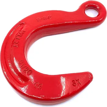 zvedák SVX Slévárenský hák s okem tř 80 červený 10 mm 19047