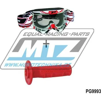 Motocyklové brýle Brýle Progrip 3450 včetně rukojetí Progrip 794 (akční sada - rukojeti zdarma) - červené pg9993-04