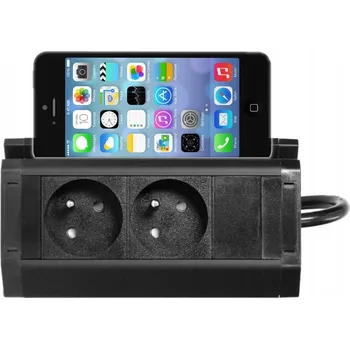 Elektrická zásuvka Orno černá Elektrická Zásuvka na pracovní desku