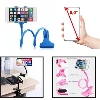 OHYBNÝ DRŽÁK NA TELEFON FLEXIBILNÍ STATIV DLOUHÝ UPEVNĚNÍ K PSACÍMU STOLU