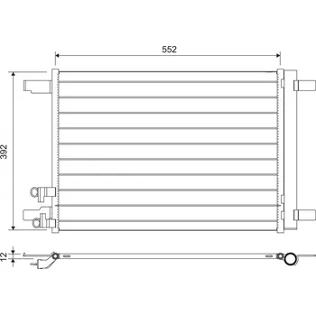 Klimatizace automobilu Kondenzátor, klimatizace VALEO 822707