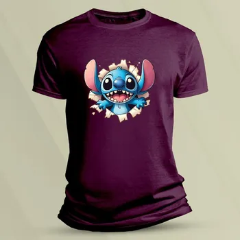 Dětské tričko s potiskem Stitch velikost 152 Vínová