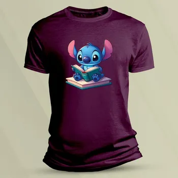Tričko pro děti Učenlivý Stitch velikost 140 (9-11 let) Vínová