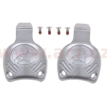 Moto obuv slidery paty pro boty SUPERTECH/ SMX PLUS, ALPINESTARS (stříbrné, pár) (Velikost: 36/41) 2H737431