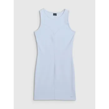 Dámské šaty Dámské žebrované pletené midi Šaty 4F - modré RS