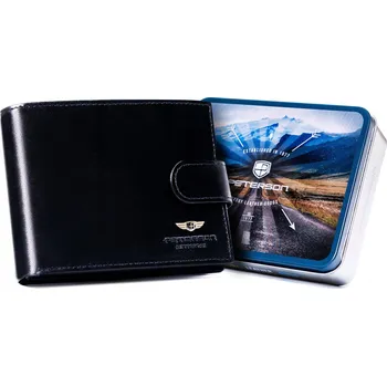 Peněženka Peterson pánská peněženka z pravé kůže černá - muž