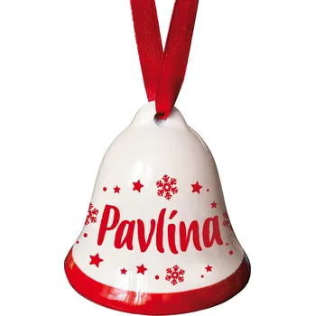 Bytová dekorace Nekupto Vánoční zvonek se jménem - Pavlína