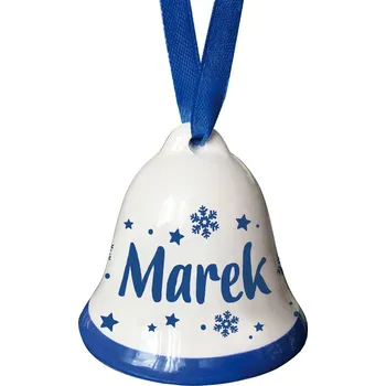 Bytová dekorace Nekupto Vánoční zvonek se jménem - Marek