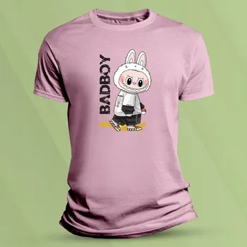 Bavlněné dětské tričko Labubu Badboy Růžová velikost 140 (9-11 let)