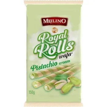 Royal Rolls Pistachio Cream 150g, pistáciové trubičky