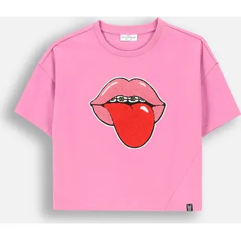 Coccodrillo dětské tričko růžové, bavlna, velikost 134