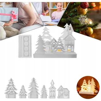 Forma na pečení Forma SILIKONOVÁ FORMIČKA vánoční domky