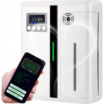 Aroma difuzér Difuzér Vůní Výkonný Rozprašovač pro Esenciální Oleje Bluetooth Bílý