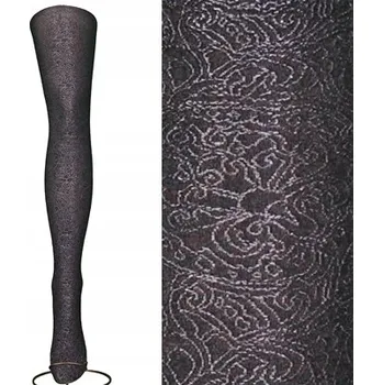 Dámské spodní prádlo Vzorované Punčocháče Calzamia 80den šedé ŠEDÉ/LIN velikost 4