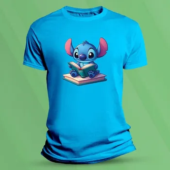 Tričko pro děti Učenlivý Stitch velikost 128 (7-8 let) Azurová