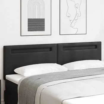 LED hlavová deska Černá 180 cm Umělá kůže IM_42007309