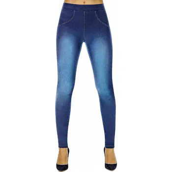 Dámské legíny TopMode Kvalitní džínové legíny push-up 673662