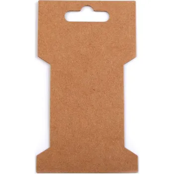 Dárková krabička Papírová karta natural 6,6x11,5 cm s výřezem Varianta: hnědá přírodní, Balení: 100 ks