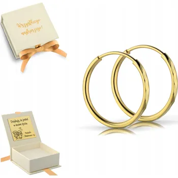 Náušnice Zlaté malé náušnice pozlacené, diamantované STŘÍBRO 925, 1,8 cm (18 mm)