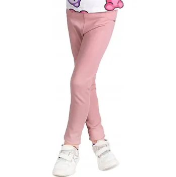 Dívčí legíny YOCLUB dětské legíny dlouhé klasické bavlna růžové velikost 116