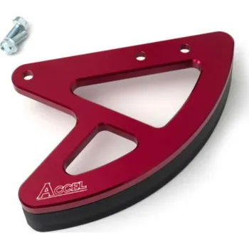 Brzda pro motocykl ACCEL kryt brzdového kotouče zadní HONDA CR 125/250 02-07, CRF 250R 04-20, 250X 04-17, 450R 02-20, 450X 05-17, 450RX 17-19 (hliníková) barva červená (ACCEL kryt brzdového kotouče zadní HONDA CR 125/250 02-07, CRF 250R 04-20, 250X 04-17, 450R 02-20, 450X)