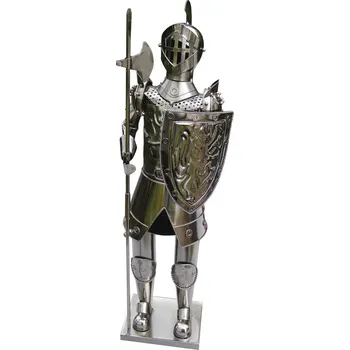 Stojan na víno Kovový stojan na víno, motiv rytíř s halapartnou (vel.60cm)