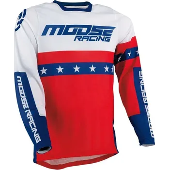 Moto dres MOOSE RACING SOFT-GOODS JRSY SAHARA RD/WH/BL SM (2910-6333) (Velikost: M) 2910-6333