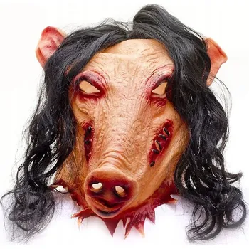 Pleťová maska Maska na obličej HALLOWEENSKÁ MASKA latex zvířata červená