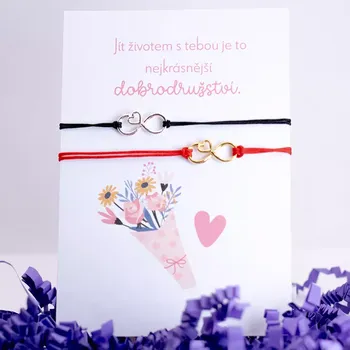 Náramek Stříbrné náramky pro páry - NEKONEČNO SRDCE Stříbrné