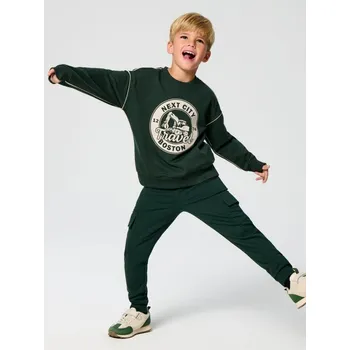 Chlapecké kalhoty Sinsay - Slim kalhoty s cargo kapsami - zelená - 888GE-78X - 888GE-78X-128